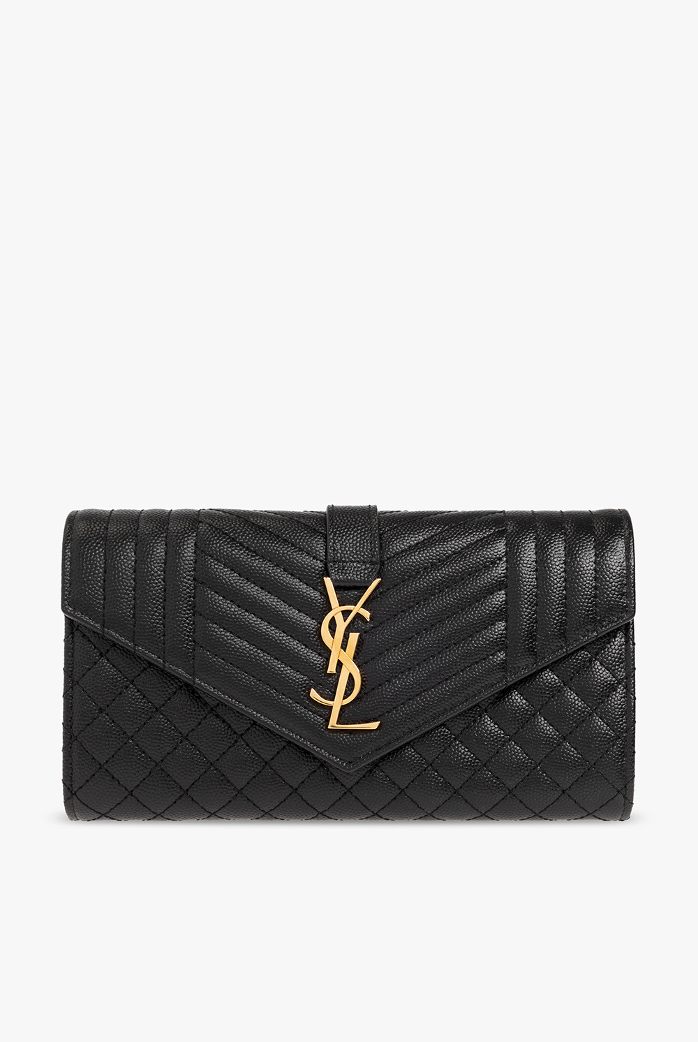 Sunset monogram ysl small calf leather wallet best sale on chain